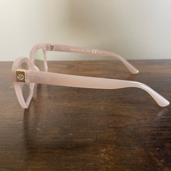 Peepers Solid Pink Blue Light Lens Square Eyeglass Frames Only 52-18-140 mm - Picture 2 of 9